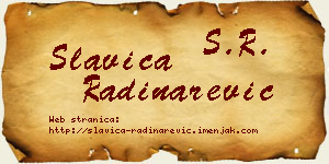 Slavica Radinarević vizit kartica